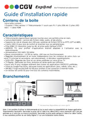 CGV EXP@ND Guide D'installation Rapide