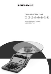 Soehnle Food Control Plus Mode D'emploi