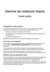 Acer ASPIRE V5-571PG Guide Rapide