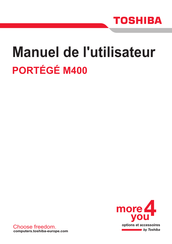 Toshiba PORTÉGÉ M400 Manuel De L'utilisateur