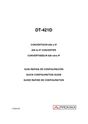 Promax DT-421D Guide Rapide De Configuration