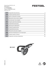 Festool RG 130 E Notice D'utilisation D'origine