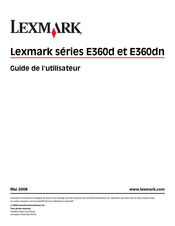 Lexmark E360d Série Guide De L'utilisateur