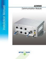 Mettler Toledo ACM500 Guide D'installation