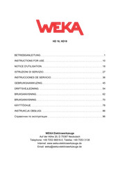 Weka HD16 Notice D'utilisation