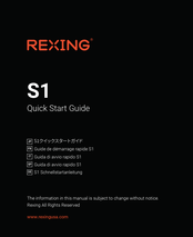 Rexing S1 Guide De Démarrage Rapide