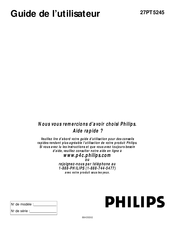 Philips 27PT5245 Guide De L'utilisateur