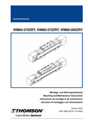 THOMSON WM80-000ZRT Instructions De Montage Et De Maintenance