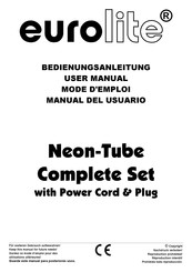 EuroLite Neon-Tube Complete Set Mode D'emploi