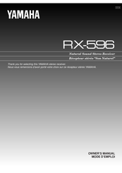Yamaha RX-596 Mode D'emploi