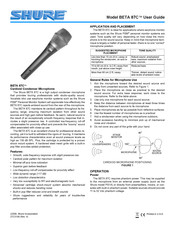 Shure BETA 87C Mode D'emploi