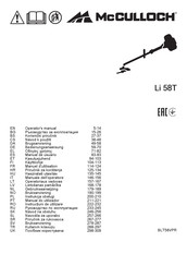 McCulloch Li 58T Manuel D'utilisation