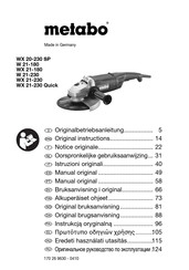 Metabo WX 20-230 SP Notice Originale