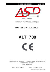 ASD ALT 700 Mode D'emploi