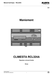 Elesta CLIMESTA RCL324A Manuel Technique
