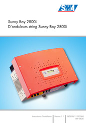 SMA Sunny Boy 2800i Instructions D'installation