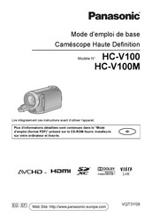 Panasonic HC-V100 Mode D'emploi De Base