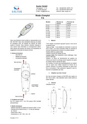 Sauter FA Série Mode D'emploi