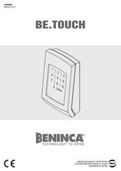 Beninca BE.TOUCH A120 Guide Rapide