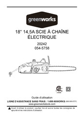 GreenWorks 054-5758 Mode D'emploi