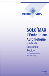 Mettler Toledo SOLO MAX Guide De Référence Rapide