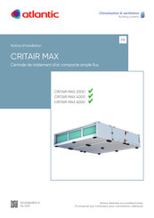 Atlantic CRITAIR MAX 6000 Notice D'installation
