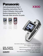 Panasonic EB-X300 Guide D'utilisation