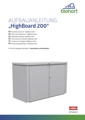 biohort HighBoard 200 Notice De Montage