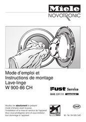 Miele W 900-86 CH Instructions De Montage