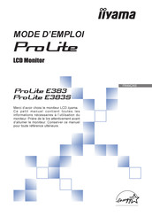 Iiyama ProLite E383-B1X Mode D'emploi