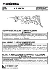 Metabo CR 13VBY Mode D'emploi Et Instructions De Securite