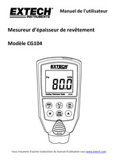 Extech Instruments CG104 Manuel De L'utilisateur