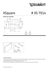 DURAVIT XSquare XS 7014 Notice De Montage
