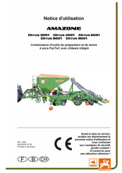 Amazone Cirrus 4001 Notice D'utilisation