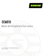 Shure SCM810 Manuel De L'utilisateur