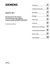 Siemens SIMATIC NET SFP992-1BX10R Instructions De Service