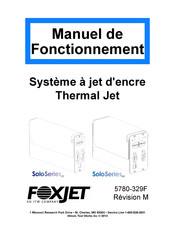 Foxjet Thermal Jet SoloSeries 45 Manuel De Fonctionnement
