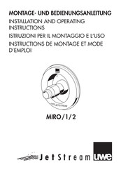 UWE JETStream MIRO 1 Instructions De Montage Et Mode D'emploi