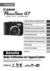 Canon PowerShot G7 Guide D'utilisation