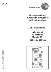 IFM Electronic AS interface AC2564 Notice De Montage