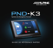 Alpine PND-K3 Guide De Référence Rapide