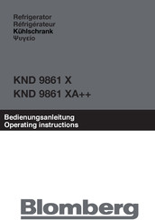 Blomberg KND 9861 X Mode D'emploi