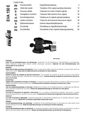 Mafell EVA 150 E Traduction De La Notice D'emploi Originale