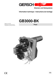 GIERSCH GB3000-BK Instructions De Montage