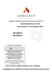 Ambiance Fireplaces INS-AMB-34 Manuel D'instructions Et D'installation
