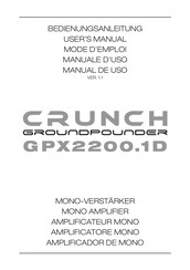 Crunch G PX2200.1D Mode D'emploi