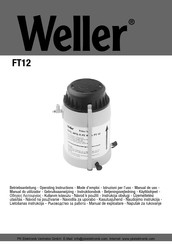 Weller FT12 Mode D'emploi
