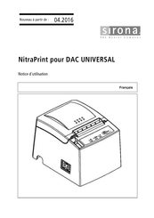 Sirona NitraPrint Mode D'emploi