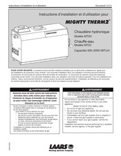 Laars MT2V Instructions D'installation Et D'utilisation