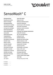 DURAVIT SensoWash C 610200 Série Notice De Montage